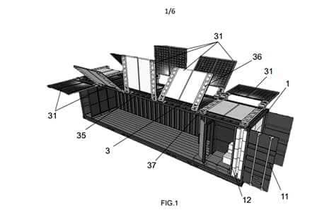 Patente à venda - Unidade Móvel de Negócio Adaptada Em Container Com Geração Fotovoltaica